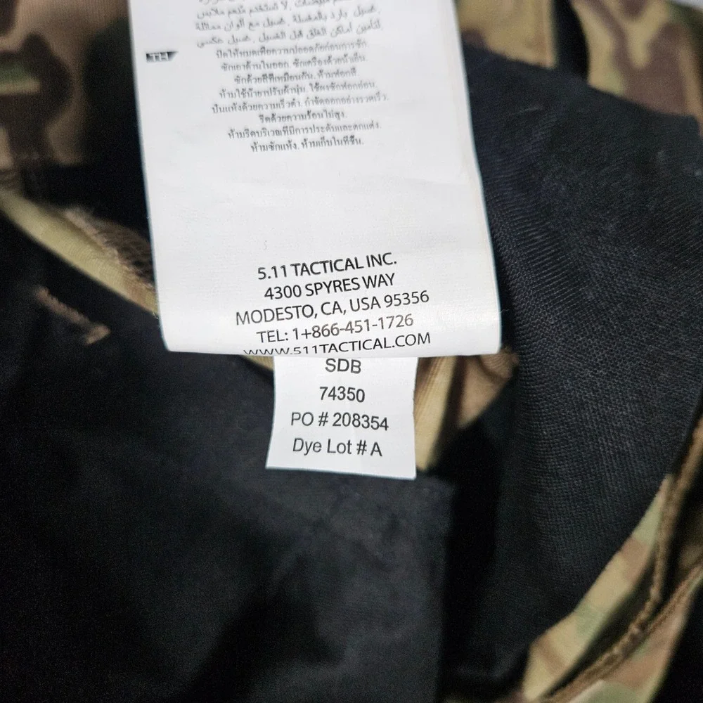 5.11 Tactical Mens Medium Regular Multicam Cargo Pants TDU Military Camo Utility